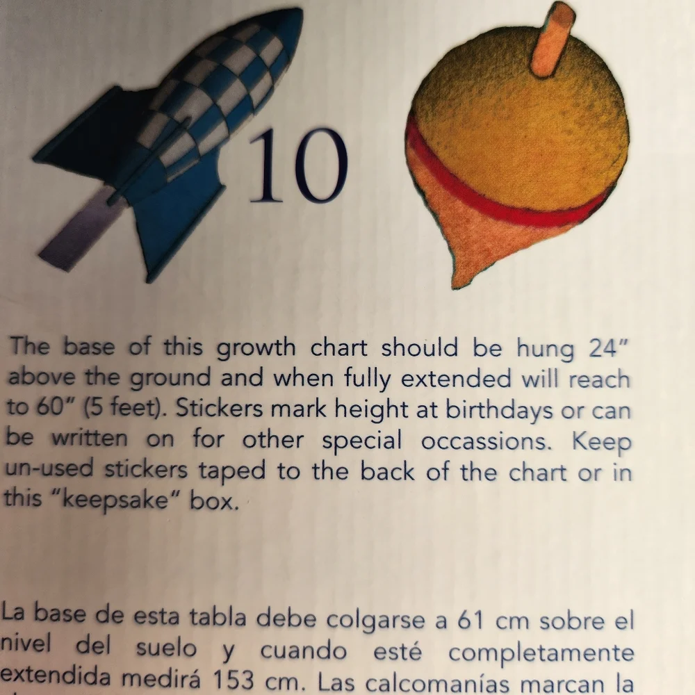 **EEBOO** keepsake growth chart with 22 stickers NWT - Picture 6 of 6